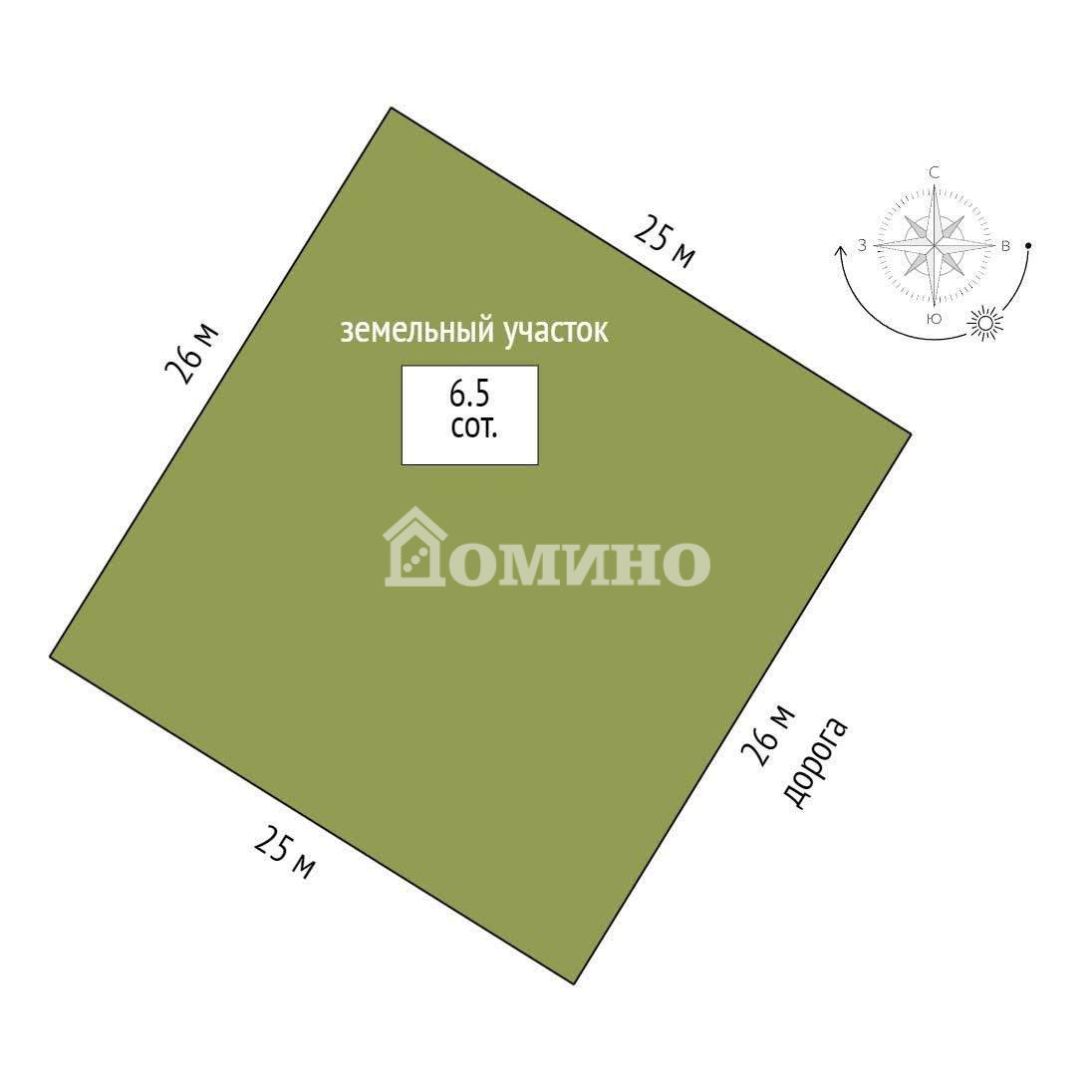 Участок, 6.5 сот.