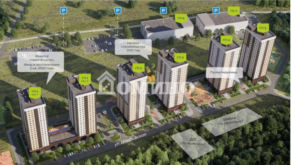 1-комн. квартира, 38.57 м², 22 этаж из 22