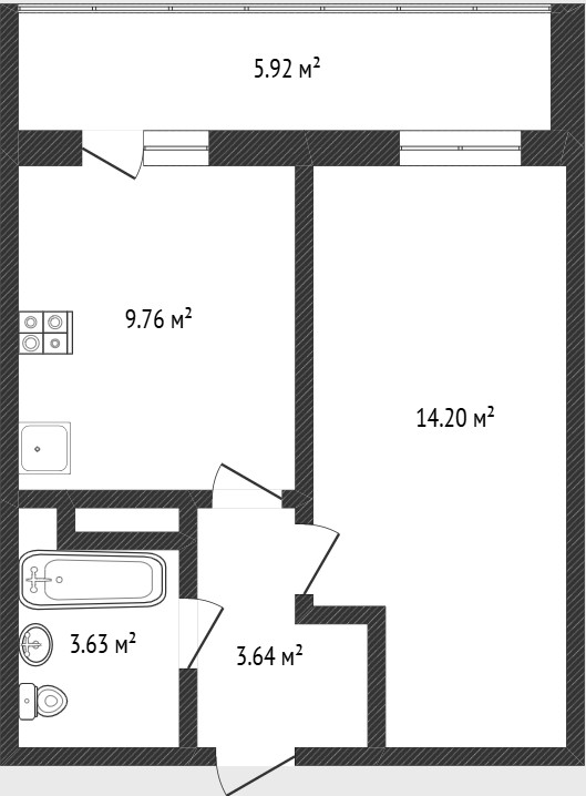 1-комн. квартира, 37.5 м², 15 этаж из 20