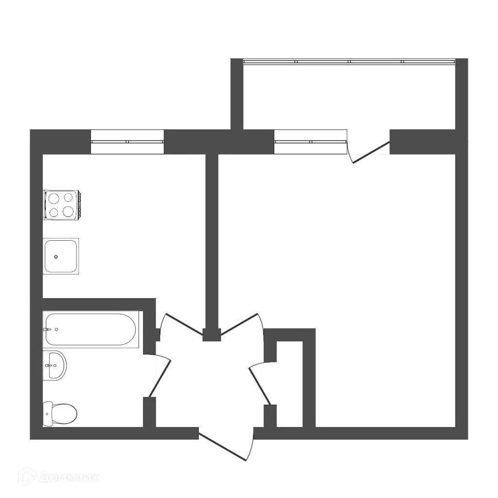 1-комн. квартира, 31.8 м², 4 этаж из 5