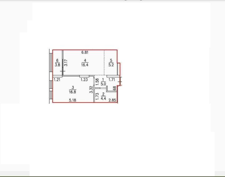 1-комн. квартира, 51.6 м², 12 этаж из 17
