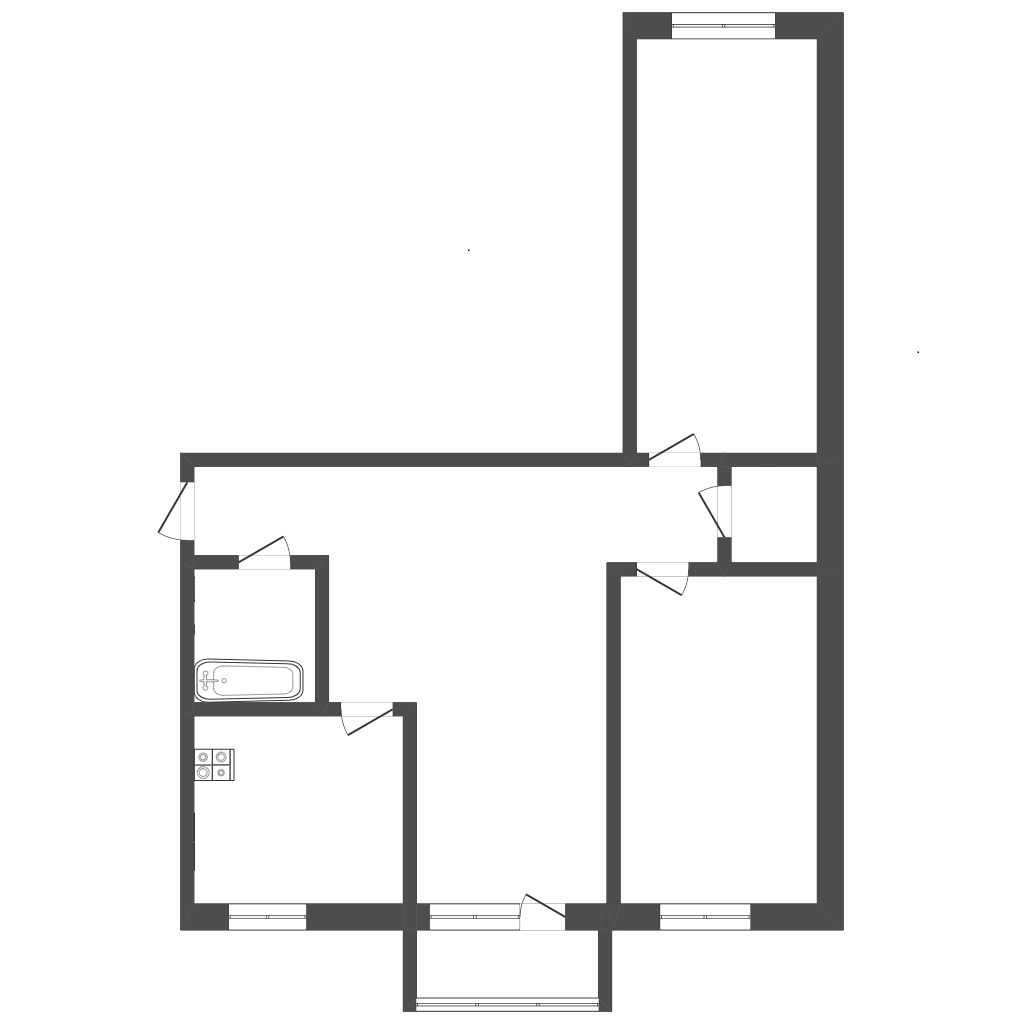 3-комн. квартира, 54.8 м², 2 этаж из 4