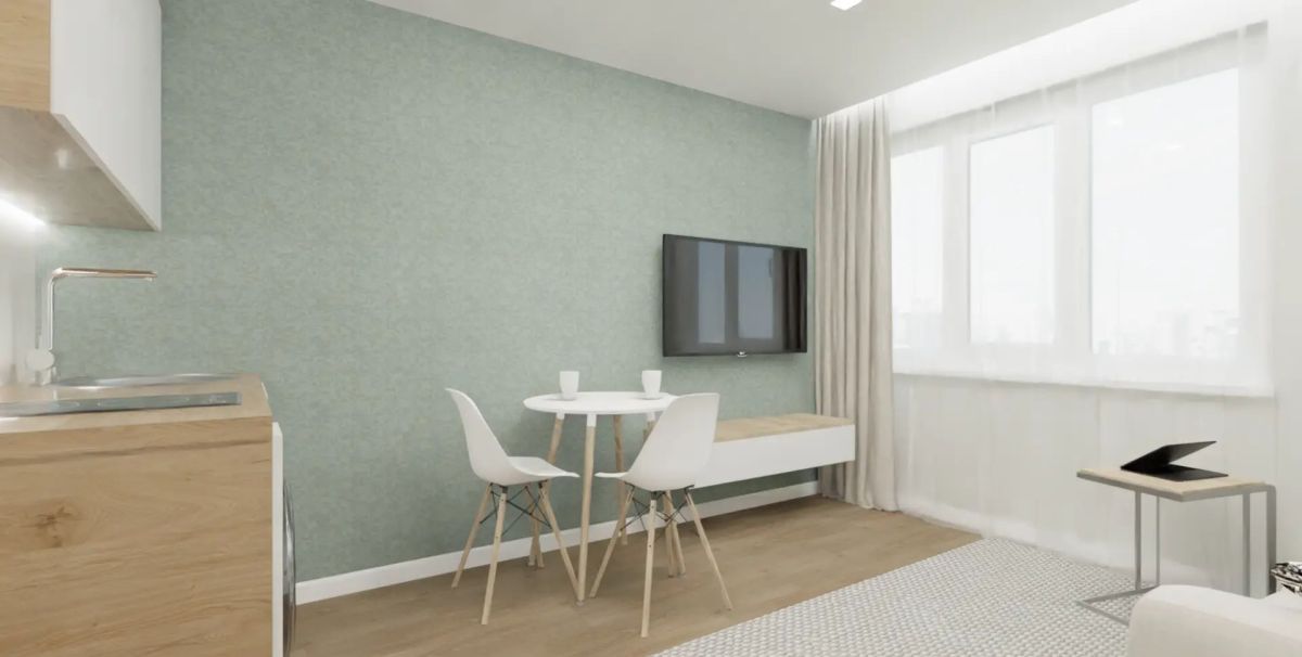 Студия, 18.6 м², 4 этаж из 5