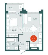 1-комн. квартира, 41 м²