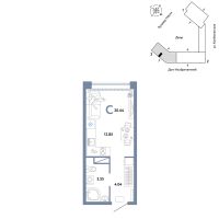 Студия, 20.4 м²