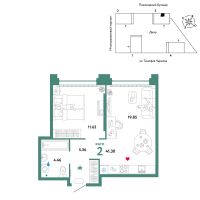 2-комн. квартира, 41.3 м²