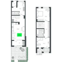 2-комн. квартира, 109.5 м²