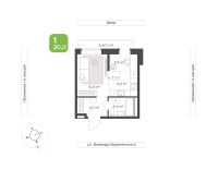 1-комн. квартира, 30 м²