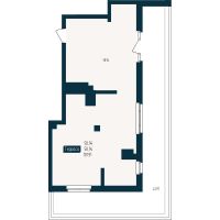 Студия, 58.9 м²