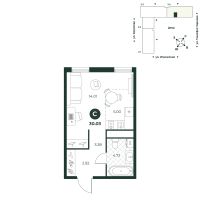 Студия, 30 м²