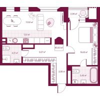 1-комн. квартира, 65 м²