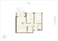 2-комн. квартира, 63 м²