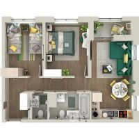 2-комн. квартира, 57.8 м²