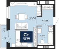 1-комн. квартира, 30 м²