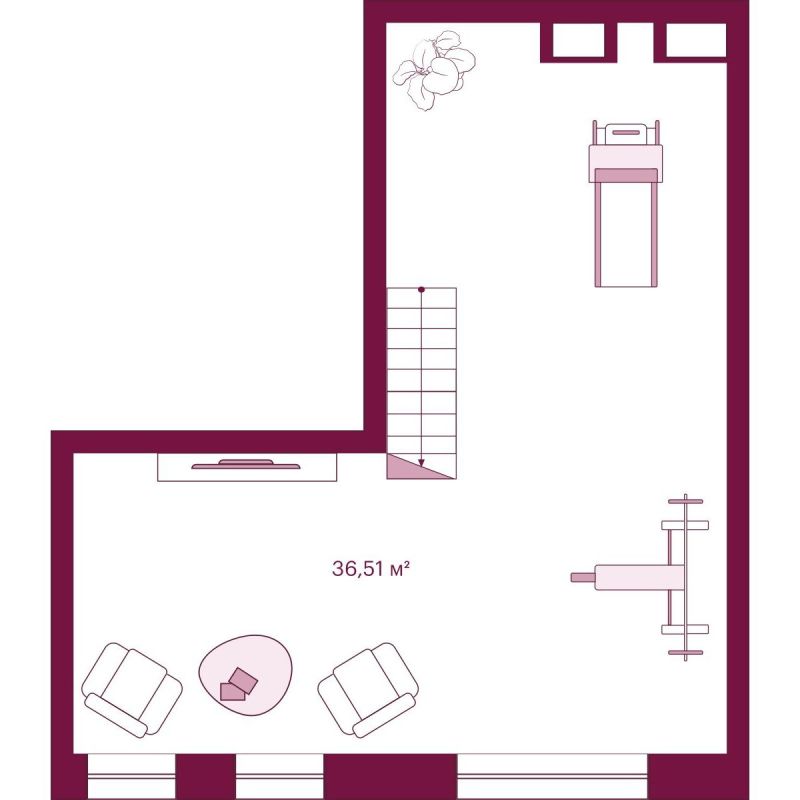 Планировка 1-комн. квартира, 72.6 м² — ЖК «Сикрет Плэйс»